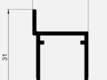 ПРИТВОР 6,1 М ПРОФИЛЬ АЛЮМИНИЕВЫЙ